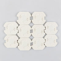 10pcs Baby Safety Rotate Cover 2 Hole Round European Standard Electric Protection Children Socket Plastic Security Locks
