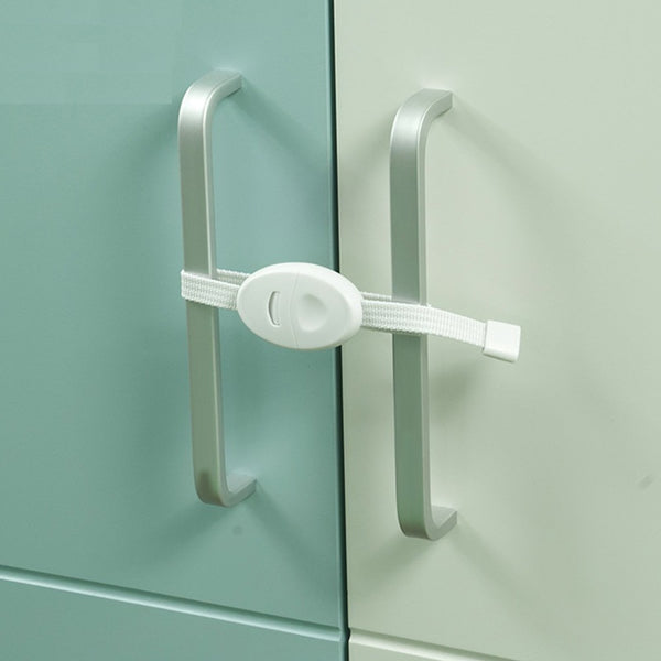 2Pcs Baby Safety Locks Furniture Restrictor Kids Protection Cupboard Cabinet Fridge Door Lock S7JN